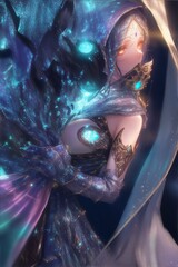 Obraz premium a very beautiful goddess of the galaxy