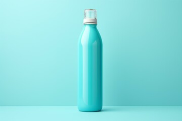 Water bottle loop turquoise background. Generative AI