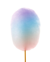 One colorful cotton candy isolated on white