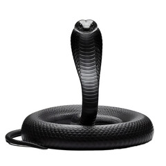 The Black Mamba Snake isolated a transparent background. generative AI