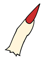 ハロウィンのゾンビの指のイラスト素材