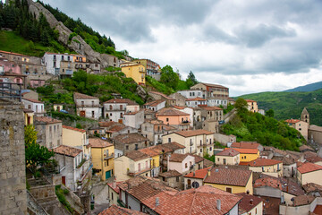 Fototapeta na wymiar Town of Pietrapertosa - Italy