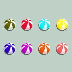 Colorful beach ball. circle.