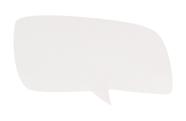 white speech bubble isolated