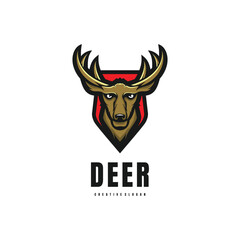 Illustration Head Deer Mascot Logo
