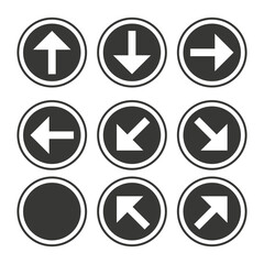 Arrow icon set. Vector illustration. EPS 10.