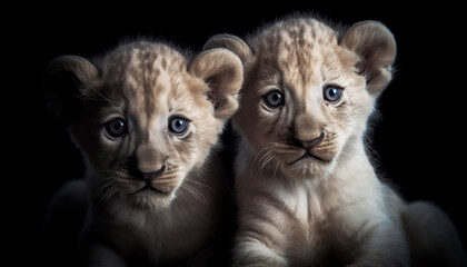 Obraz premium two lion cubs