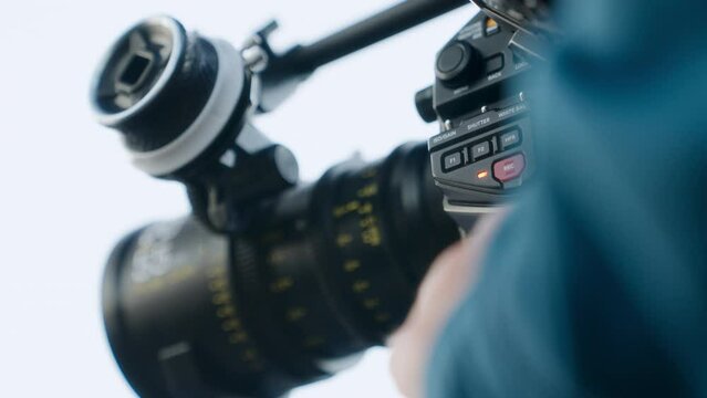 Close-up Shot Of A Recording Camera On A Tripod