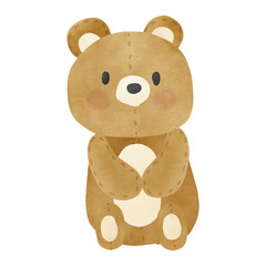 Bear characters on white background 