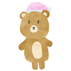 Bear characters on white background 