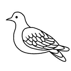 シンプルなハトのイラスト