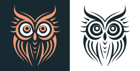 Foto op Plexiglas Elegant Black owl logo art vector .Owl logo Design © stockeefy