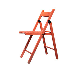 Home and office wooden chair isolated on transparent background - PNG format.