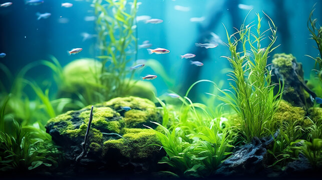 美しいアクアリウムの背景