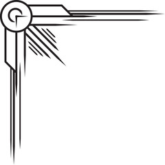 Geometric Corner Deco Element