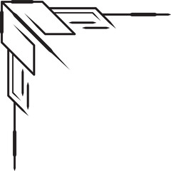 Geometric Corner Deco Element