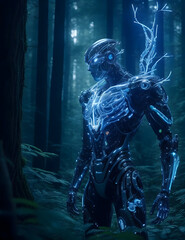 Fototapeta na wymiar Bionic Guardians of the Forest
