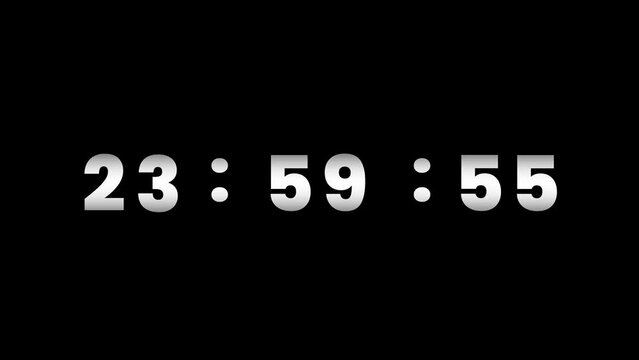 Midnight Clock Counter Animation