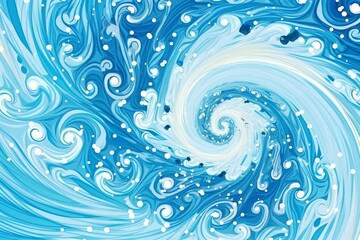 A computer screen with a blue swirl pattern on the lower and upper part, featuring a blue background and a light blue background with white swirls. Generative AI