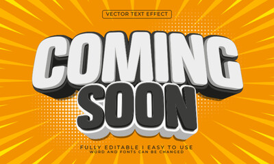 3d editable coming soon text effect style