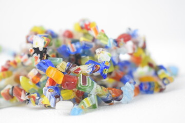 Fototapeta na wymiar close up of a lot of colorful beads