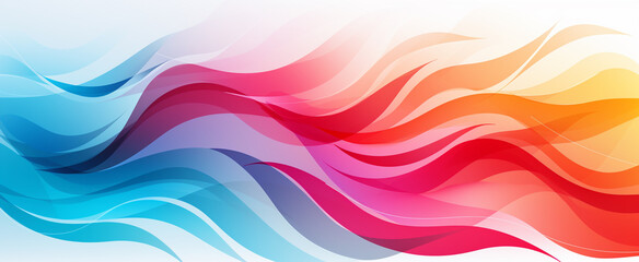 Colorful random waves line abstract background
