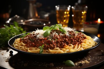 spaghetti with tomato sauce