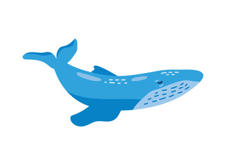 humpback sealife blue design