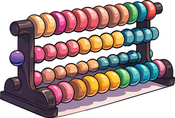 Cute abacus in cartoon style
