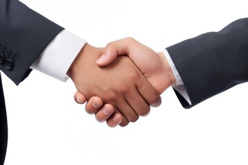 Business handshake and business people concepts. Transparent background,. AI generative