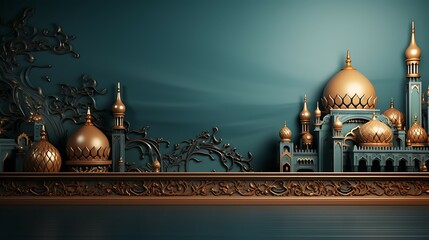 flat background with Islamic ornament