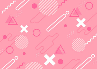 ポップなメンフィスデザインイラスト