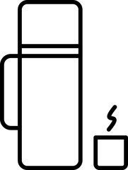 Vacuum flask line icon