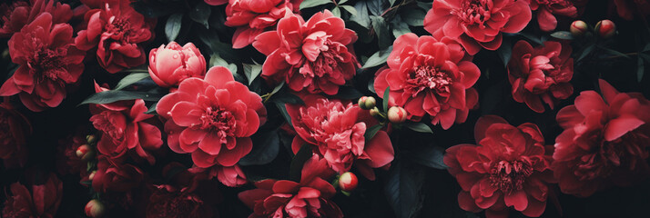 Fototapeta premium Beautiful red peony flowers