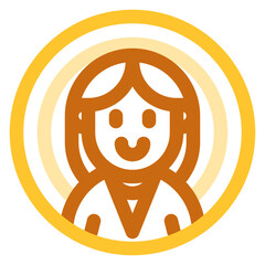 Editable female employee avatar vector icon. User, profile, identity, persona. Part of a big icon set family. Perfect for web and app interfaces, presentations, infographics, etc