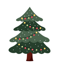 christmas tree with color lights