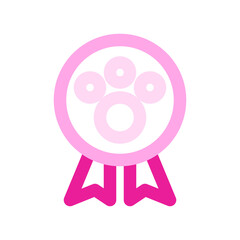 Editable pet badge, award vector icon. Veterinary, animal, pet care, pet shop. Part of a big icon set family. Perfect for business, web and app interfaces, presentations, infographics, etc