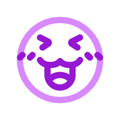 Editable happy cute face expression emoticon vector icon. Part of a big icon set family. Part of a big icon set family. Perfect for web and app interfaces, presentations, infographics, etc