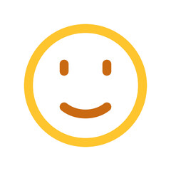 Fototapeta premium Editable slight smile expression emoticon vector icon. Part of a big icon set family. Part of a big icon set family. Perfect for web and app interfaces, presentations, infographics, etc