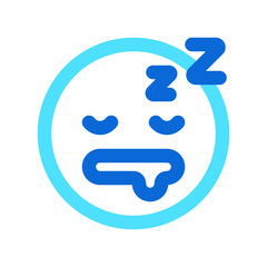 Editable sleepy head, drowzy expression emoticon vector icon. Part of a big icon set family. Part of a big icon set family. Perfect for web and app interfaces, presentations, infographics, etc