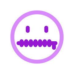 Editable zip mouth, silence expression emoticon vector icon. Part of a big icon set family. Part of a big icon set family. Perfect for web and app interfaces, presentations, infographics, etc