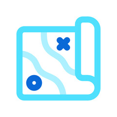 Editable map, adventure, exploration vector icon. Video game, game elements. Part of a big icon set family. Perfect for web and app interfaces, presentations, infographics, etc