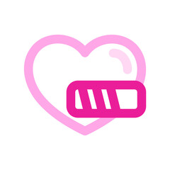 Editable life, heart, health point vector icon. Video game, game elements. Part of a big icon set family. Perfect for web and app interfaces, presentations, infographics, etc