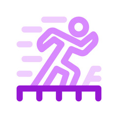 Editable platformer game, action game, running vector icon. Video game, game elements. Part of a big icon set family. Perfect for web and app interfaces, presentations, infographics, etc