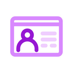 Editable profile, id, user, member, student vector icon. Online learning, course, tutorial. Part of a big icon set family. Perfect for web and app interfaces, presentations, infographics, etc