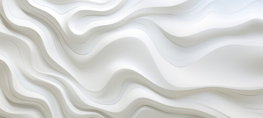 Ethereal seamless white 3D background with abstract flowing forms, inspired by bentwood, wall sculpture, and installation art