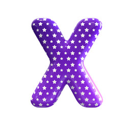 Purple Balloon Letter X