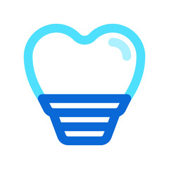 Editable dental implant vector icon. Dentistry, healthcare, medical. Part of a big icon set family. Perfect for web and app interfaces, presentations, infographics, etc