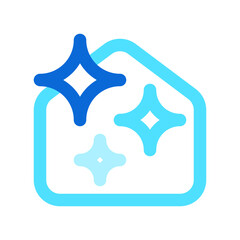 Editable clean house with sparkles vector icon. Part of a big icon set family. Perfect for web and app interfaces, presentations, infographics, etc