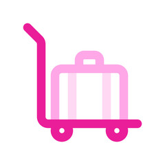 Editable baggage trolley, baggage cart vector icon. Part of a big icon set family. Perfect for web and app interfaces, presentations, infographics, etc
